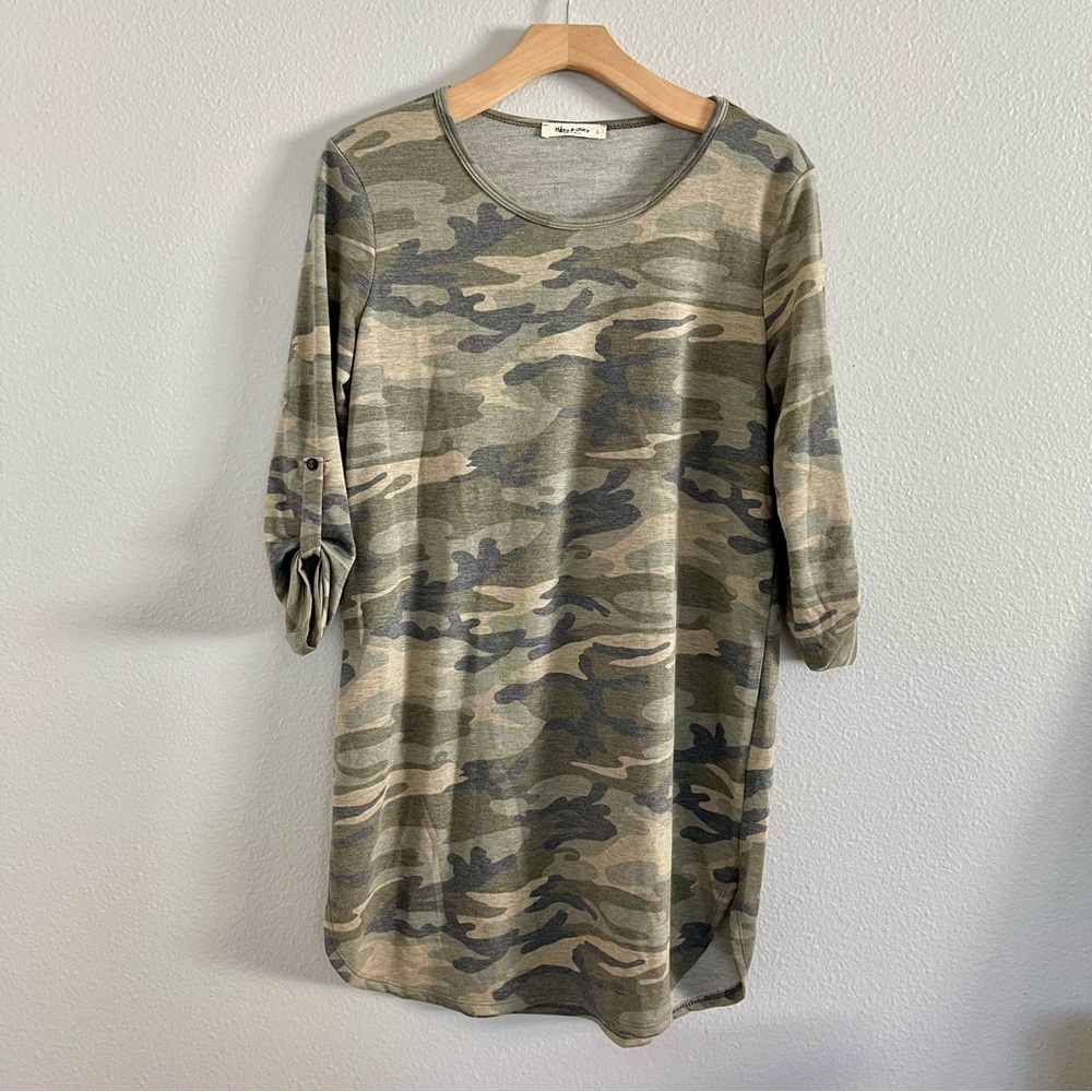 Camouflage Print Tunic Dress